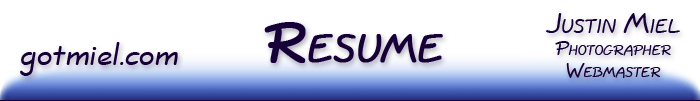 Justin Miel's Resume